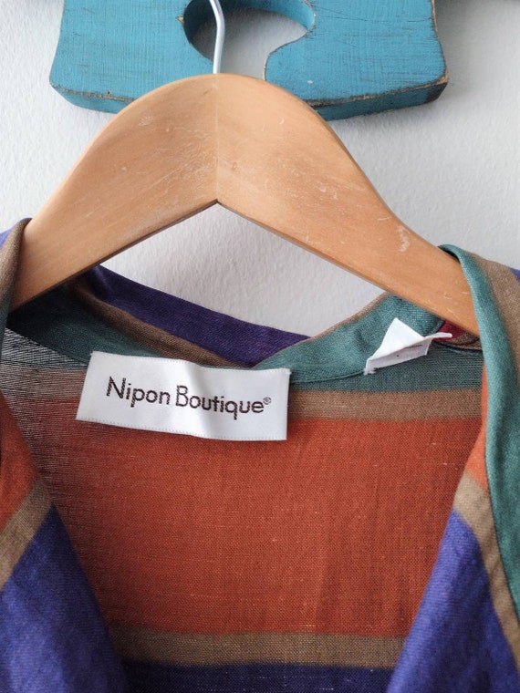 1980s colorblock dress || Albert Nipon size 14 - image 6