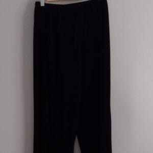 Conjunto de pantalón de 3 piezas de terciopelo negro Joie De Vie Paris de los años 90, talla 10 imagen 14