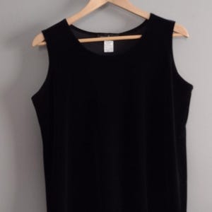 Conjunto de pantalón de 3 piezas de terciopelo negro Joie De Vie Paris de los años 90, talla 10 imagen 9