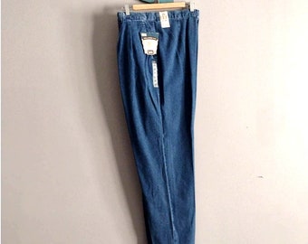 Jeans Lee Pleated Riders de tiro alto, estilo mom jeans, talla 18 M (36x33), nuevos, sin usar.