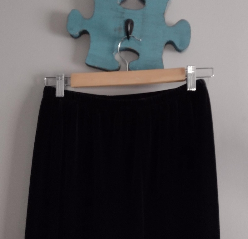 Conjunto de pantalón de 3 piezas de terciopelo negro Joie De Vie Paris de los años 90, talla 10 imagen 16
