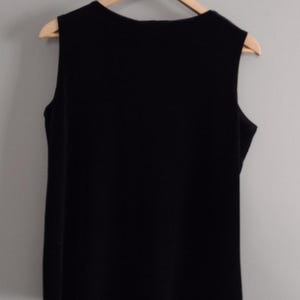 Conjunto de pantalón de 3 piezas de terciopelo negro Joie De Vie Paris de los años 90, talla 10 imagen 13