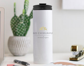 Two Chihuahuas Rescue Travel Tumbler Mug, Dog Travel Mug, Chihuahua Mug, Tumbler, Rescue Coffee Mug, Dog Coffee Mug, Rescue Dog Mug