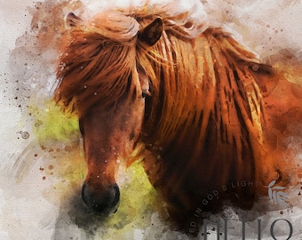 Pferd Gemälde, Pferdeportrait Pferdezeichnung Individuelles Pferd Pferdegedenktafel Pferdeliebhaber Geschenk Pferd Wandkunst personalisiertes Pferd Pferdekunst_Art