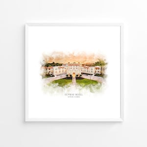 Wedding Venue Print, Wedding Gift, 1st Wedding Anniversary Present, Venue Sketch, Painting from Photo, Personalised Drawing, Couple Gift