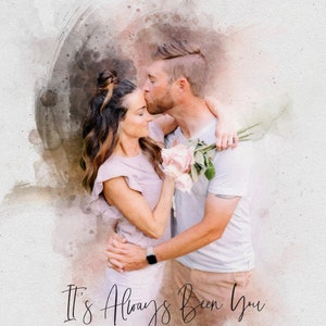 Christmas painting canvas,,personalized painting couple Portrait Painting From Photo Personalized Gift Digital Print On Canvas Ready To Hang