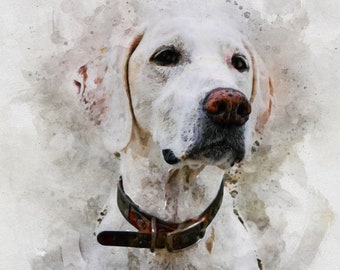 Watercolor Pet Portrait Painting,, Personalised Pet Portrait, Pet Illustration, Custom Dog Portrait Drawing, Pet Memorial Gift, Pet Loss_Art
