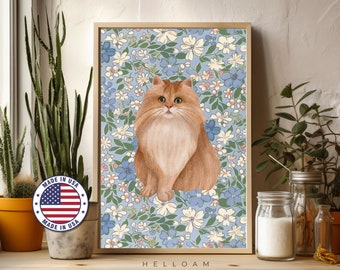Bathroom Cat Print, coquette room decor, Funny Bathroom Wall Decor Cottagecore art Toilet Wall Art Bathroom Wall Art Toilet Poster USA
