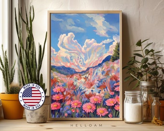 Western art print Vintage retro wall art Botanical prints midcentury modern wall art Sunset wall art matisse wall art Maximalist decor USA