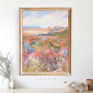 Abstract Wall Decor, Peaceful bedroom art, vintage Landscape, Vintage Print, calm bedroom decor, home decor, wildness wall art, peaceful art