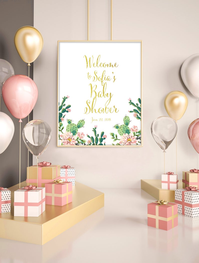 Baby Shower Cactus Theme Cactus Baby Decor Gender Neutral Etsy