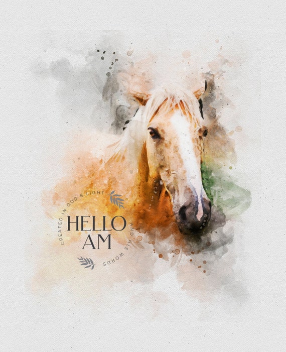 Custom Horse watercolour,, Custom Drawing Horse Portrait From Photo Personalized Sketch Art Custom Horse Digital Art Photo to Drawing_Art
