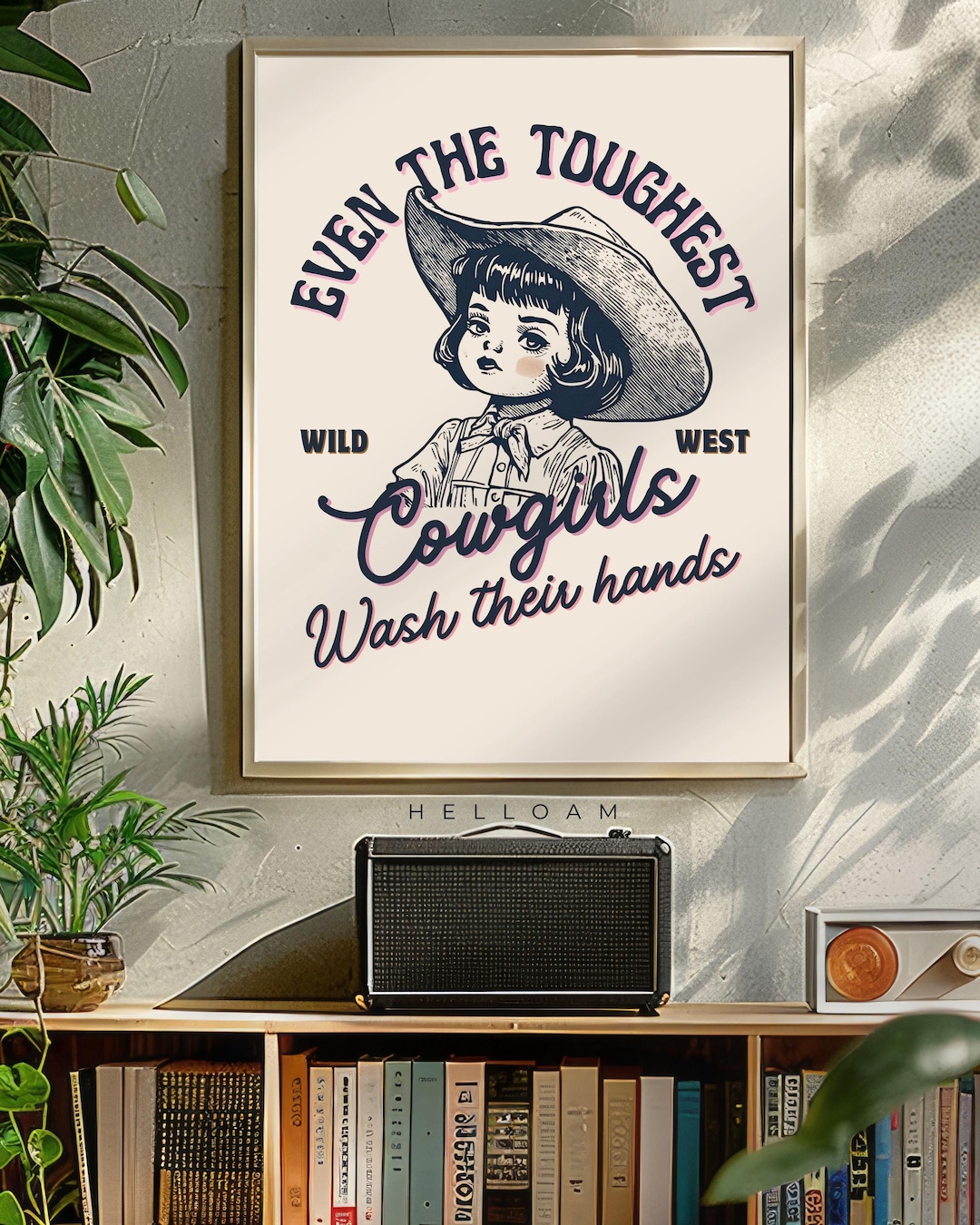 Cowgirl Bathroom Print Western Bathroom Wall Art Cowboy Bathroom ...