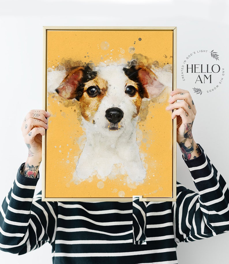 Custom Dog Portrait Watercolor,,Painting Of Dog Custom, Watercolor Dog Art, Custom Dog Painting Canvas, Custom Dog Water Color, Dog Painting image 6