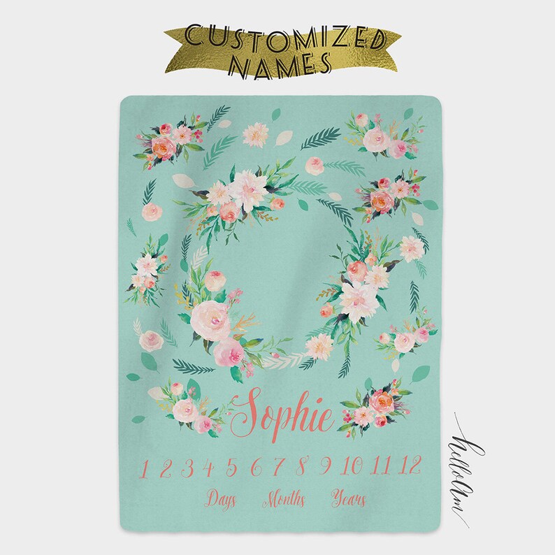 etsy personalised baby blanket