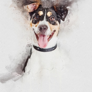 Custom Dog Portrait Watercolor,,Painting Of Dog Custom, Watercolor Dog Art, Custom Dog Painting Canvas, Custom Dog Water Color, Dog Painting image 4