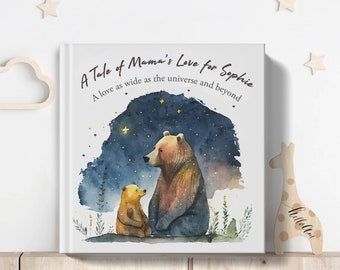 Livre fête des mères pour maman, cadeau pour femme, livre personnalisé pour maman, cadeau personnalisé pour femme et enfant, cadeau pour future maman