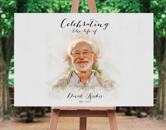 Funeral reception WelcomeSign For Men,,Funeral Welcome Sign For Men Funeral welcome sign with photo Celebration Of Life For Men Funeral Deco