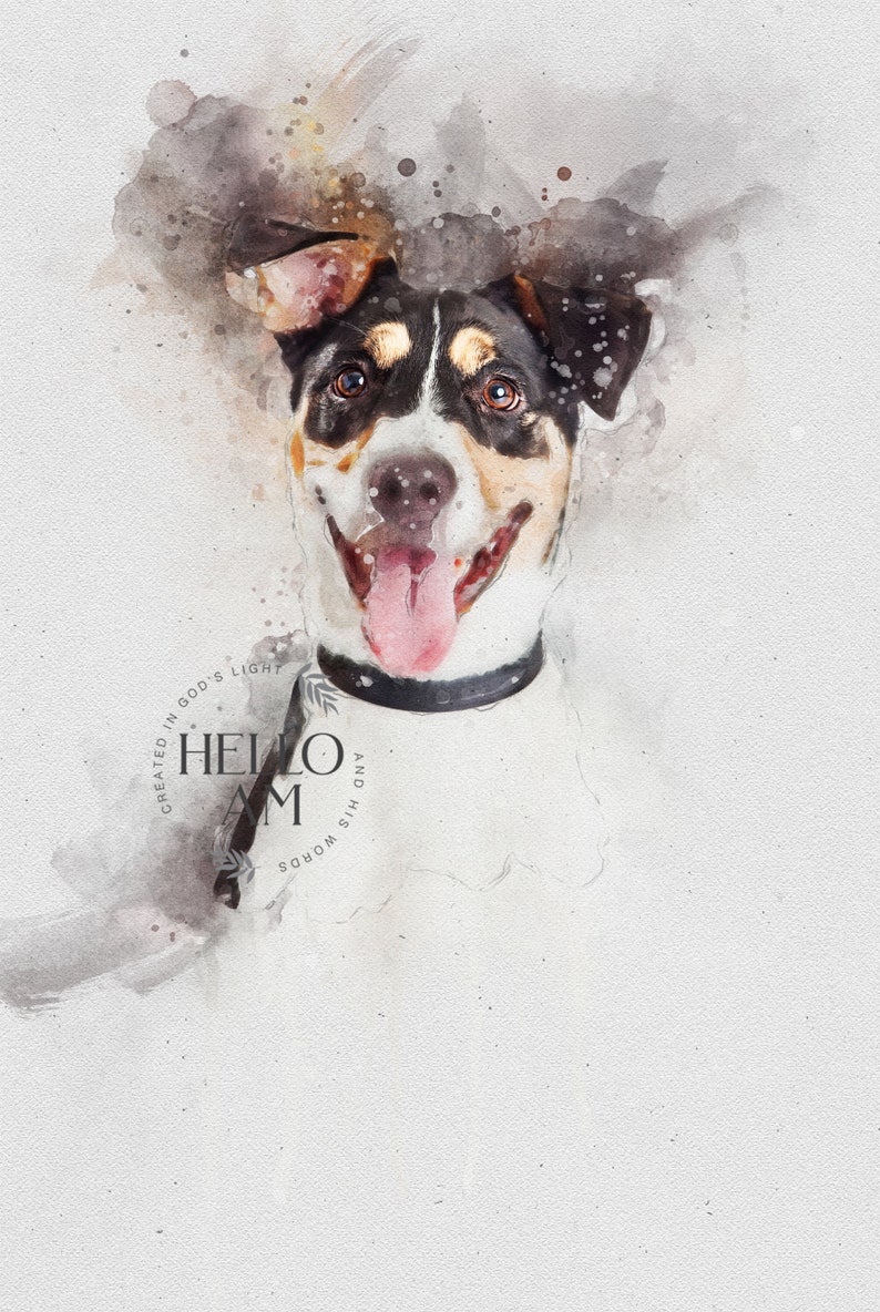 Custom Dog Portrait Watercolor,,Painting Of Dog Custom, Watercolor Dog Art, Custom Dog Painting Canvas, Custom Dog Water Color, Dog Painting image 9