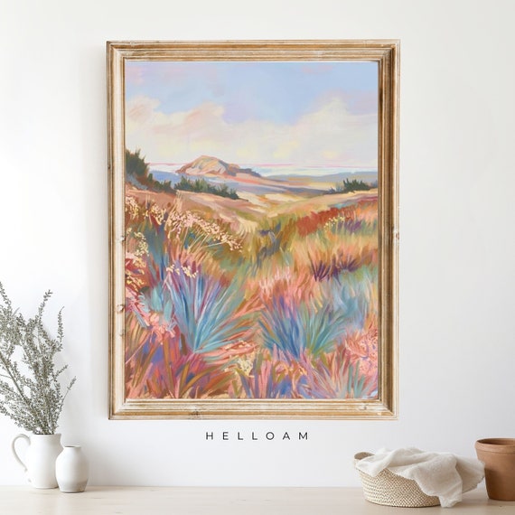 Abstract Wall Decor, Peaceful bedroom art, vintage Landscape, Vintage Print, calm bedroom decor, home decor, wildness wall art, peaceful art