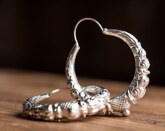 Silver Marwari Earrings (Large)