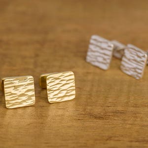 Hammered Square Cufflinks image 2