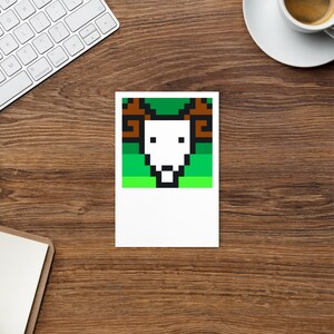 Standard Postcard Beautiful sheep pixel art/lovely gift/lover/child/ birthday gift/