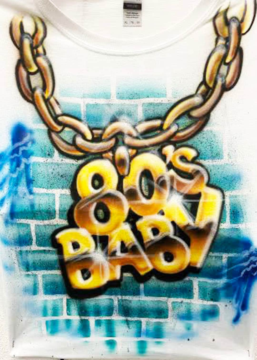 80s 90s Baby Airbrush Tshirt| Custom Airbrush Tshirt| Old School