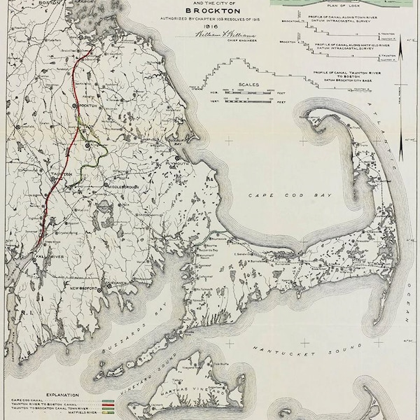 Original Plan for Cape Cod  Canal...1916