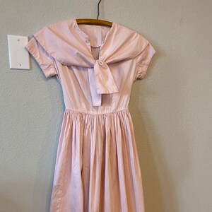 Vintage pink Day Dress, 50s cotton dress, retro womans frock, pinup dress image 1