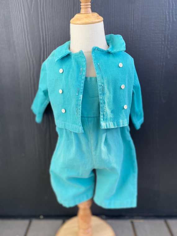 Vintage Baby Overalls and coat, two piece overall 