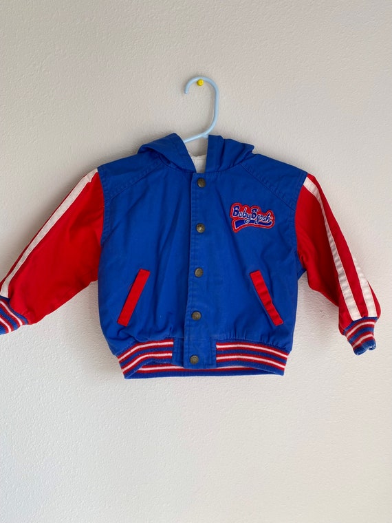 Baby blue and red hot sale jacket