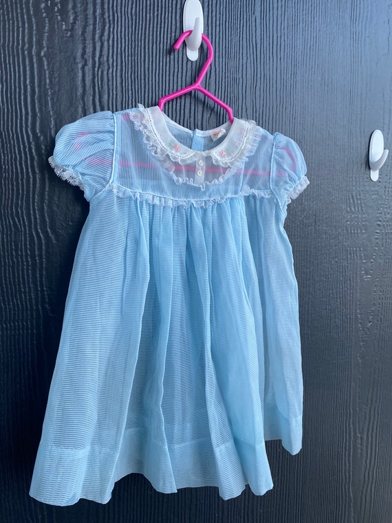 Vintage Sheer C.I. Castro Toddler dress, 60s shee… - image 2