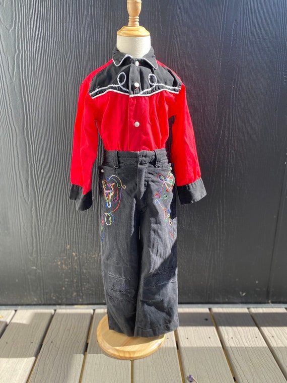 Vintage Toddler Western clothing set, Cowboy jeans