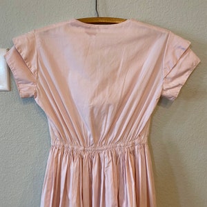 Vintage pink Day Dress, 50s cotton dress, retro womans frock, pinup dress image 6