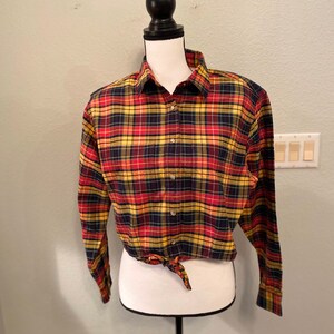 chemise western Wrangler vintage, haut court à carreaux, chemise western sexy, vêtements western Wrangle, taille grande, épaulettes des années 80