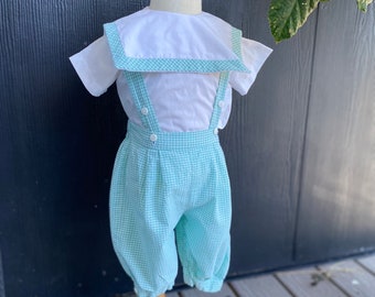 Vintage Gingham Baby Romper Set: Therese Collection, 24 Months
