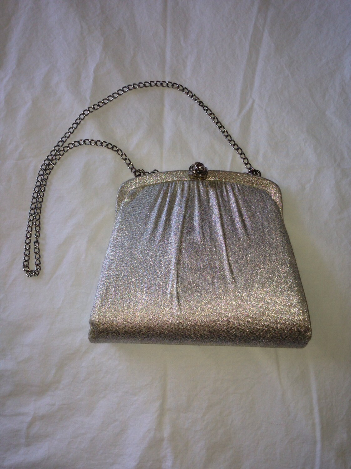 silver formal purse