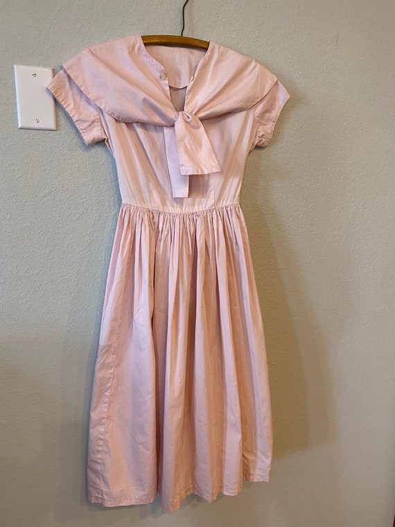 Vintage pink Day Dress, 50s cotton dress, retro w… - image 1