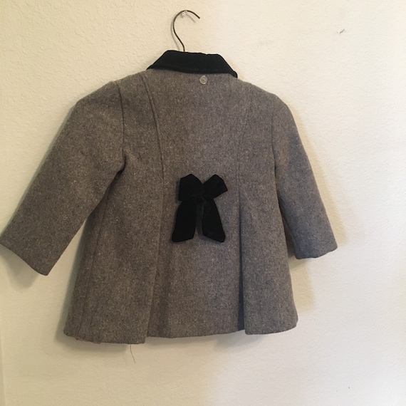 Vintage Wool Children's Coat, Tweed 50s/60s winte… - image 6