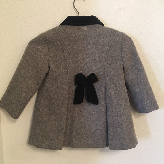 Vintage Wool Children's Coat, Tweed 50s/60s winte… - image 4