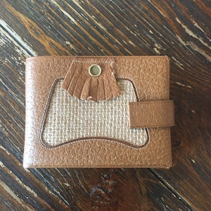 Cartera vintage Lady Buxton, cartera de piel de cerdo con grano de pecarí, cartera retro, organizador de dinero, accesorio de piel de cerdo