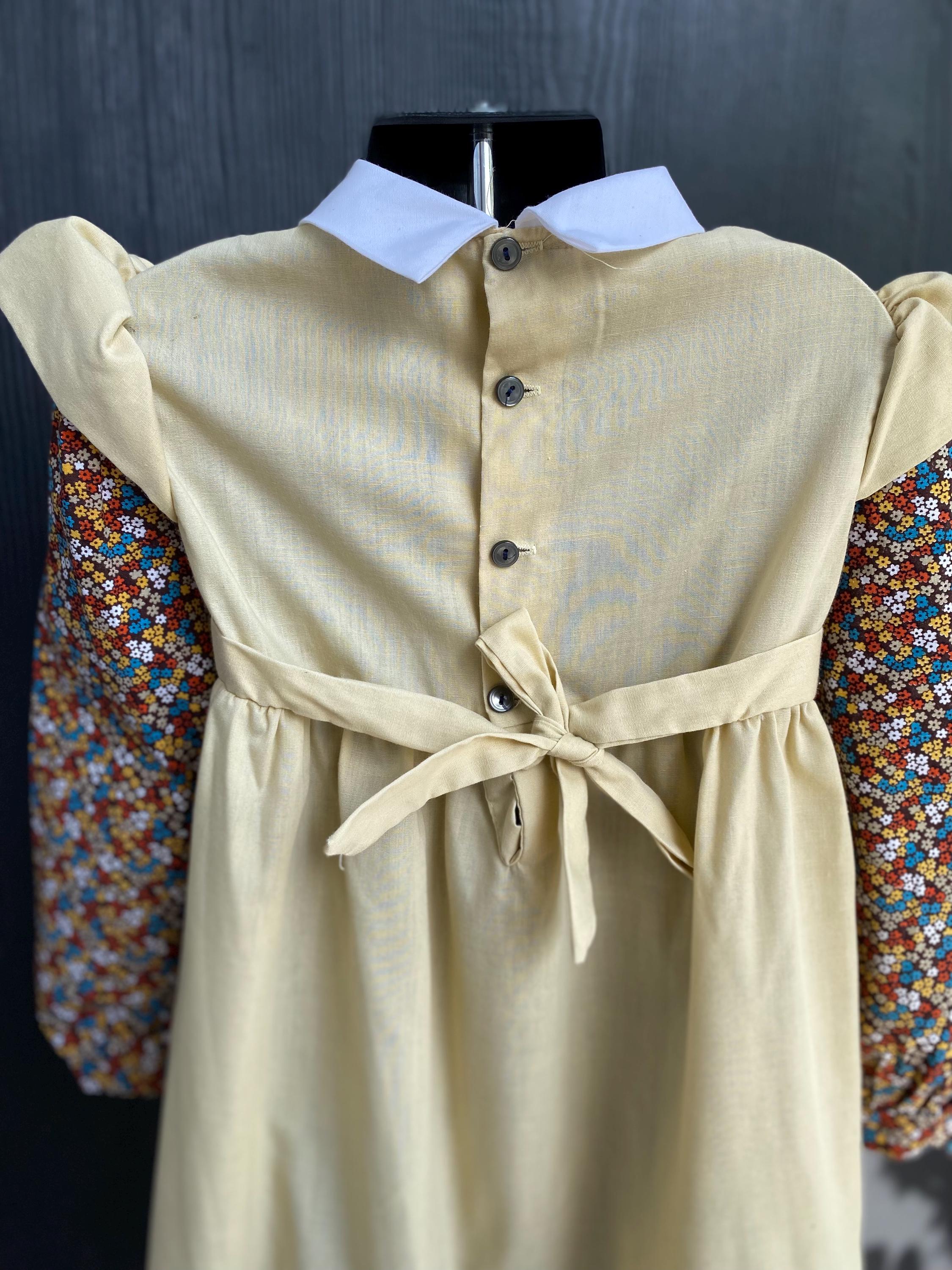 Vintage Polly Flinders Smocked Dress, Floral Embroidered Apron, Size 6X - Etsy Vintage Polly Flinders Smocked Dress, Floral Embroidered Apron, Size 6X - Etsy
