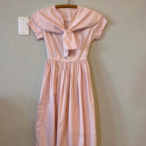 Vintage pink Day Dress, 50s cotton dress, retro womans frock, pinup dress image 5