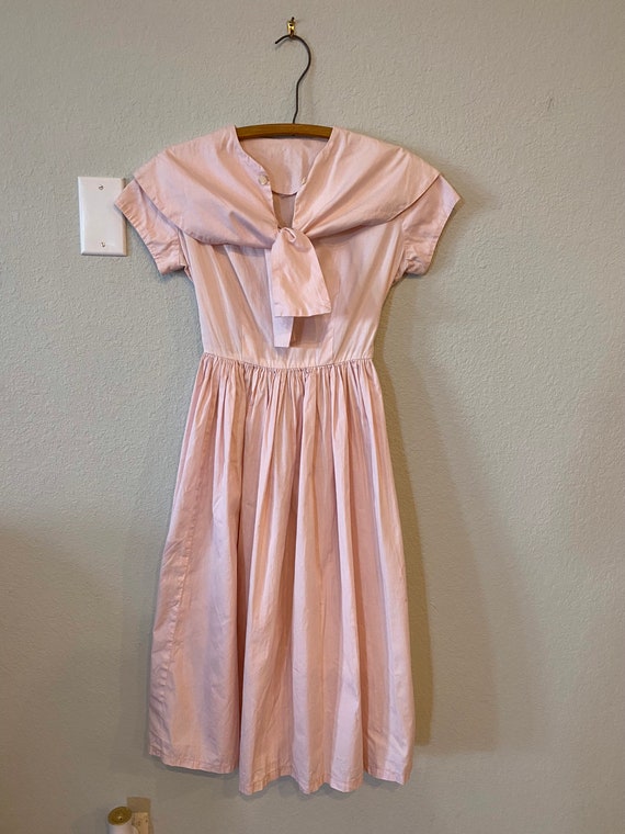 Vintage pink Day Dress, 50s cotton dress, retro w… - image 5