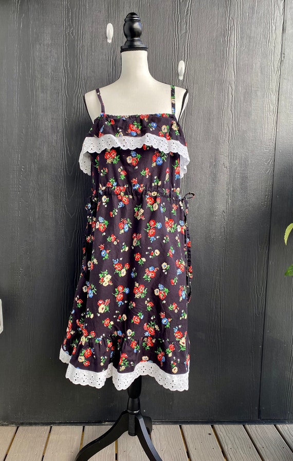 Vintage Sears Sundress, Size 16 floral dress, Spag