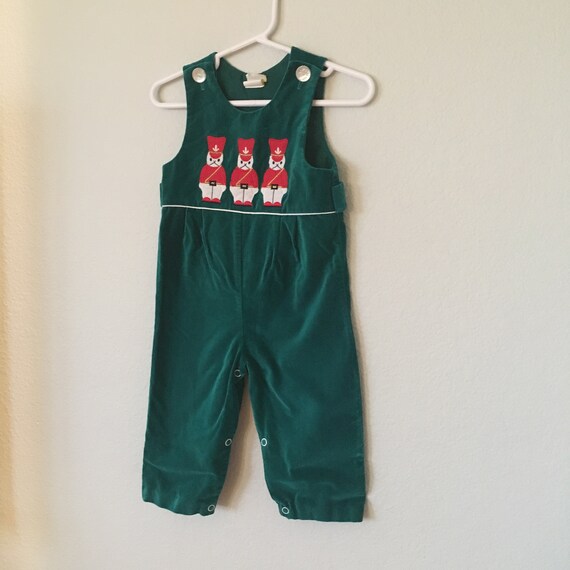 green velvet overalls