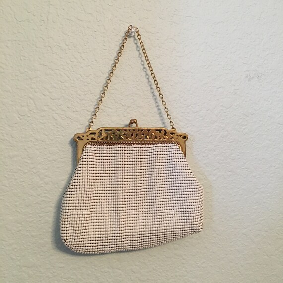 Vintage Whiting & Davis purse, Alumesh handbag wi… - image 5