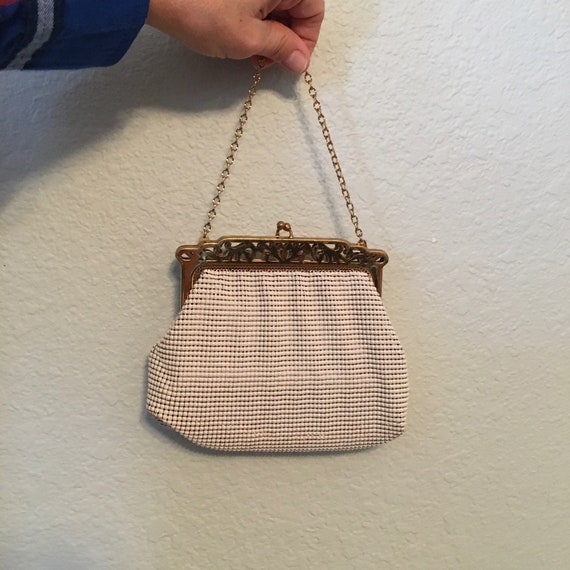Vintage Whiting & Davis purse, Alumesh handbag wi… - image 9