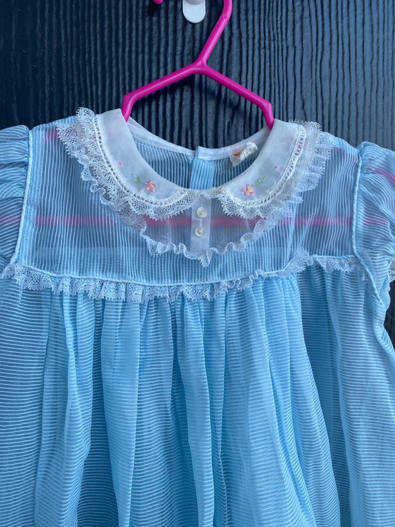 Vintage Sheer C.I. Castro Toddler dress, 60s shee… - image 3
